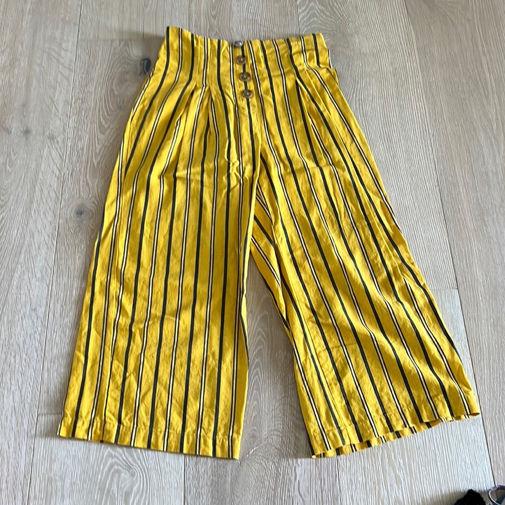 Blu Pepper Pleated Gaucho Pants M